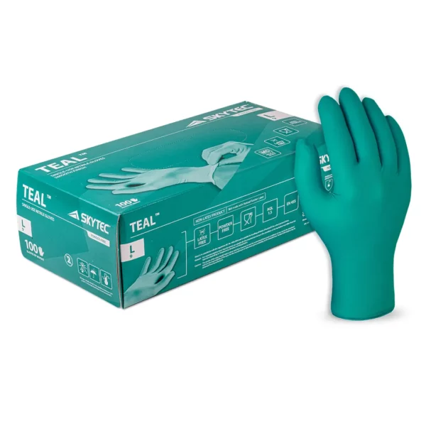 Box (100) Teal Nitrile Disp Gloves