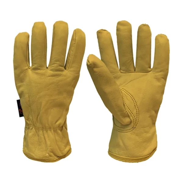 Pr PRED Gold Lined Hide Drivers Gloves