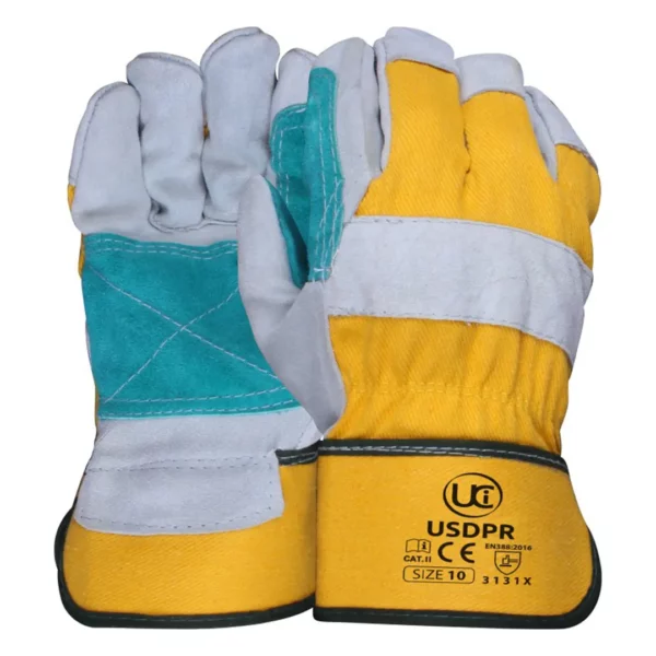 Pr Double Palm Leather Rigger Glove