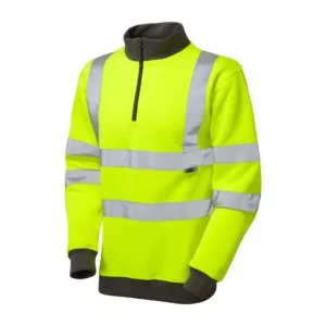 Brynsworthy ISO 20471 1/4 Zip Hi Viz Sweatshirt