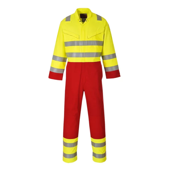 FR90 - Yellow / Red Hi-Viz Coverall