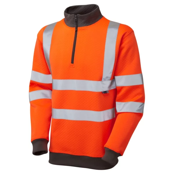 Brynsworthy ISO 20471 1/4 Zip Hi Viz Sweatshirt
