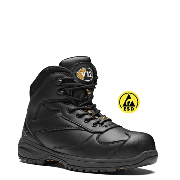 Pr V12 Black Octane Safety Boot
