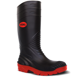 Pr V12 Titan Black PVC Wellington