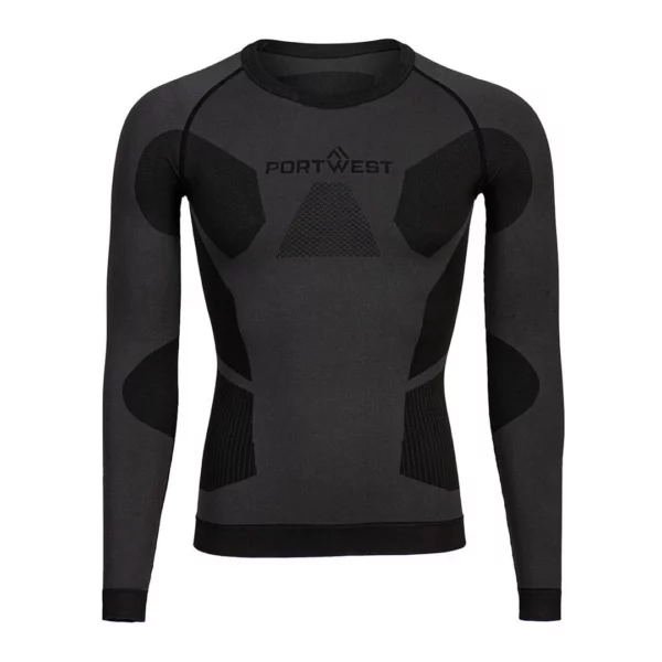 B173 - L/S Charcoal Dynamic Air Baselayer Top