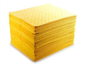 Pk (100) Premium Chemical Only Absorbent Spill Mats - 38cm x 48cm