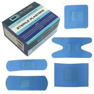 Pk (100) Assorted Blue Detectable Plasters