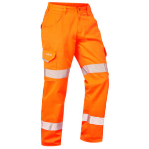 Orange Mens Yelland Leo Lightweight Poly/Cotton Cargo Trouser