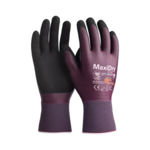 Pr Purple/Black ATG MaxiDry Elite Fully Coated Handling Gloves