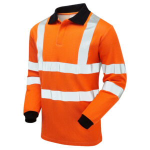 Orange Pulsar Protect Electric ARC Polo Shirt