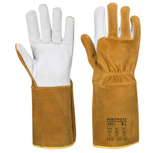 Pr Portwest TIG Welders 220 Grain Leather Gauntlet